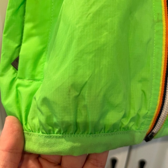 Kids K-Way Rain Jacket Neon Green Packable Size 4 Years - Picture 8 of 15